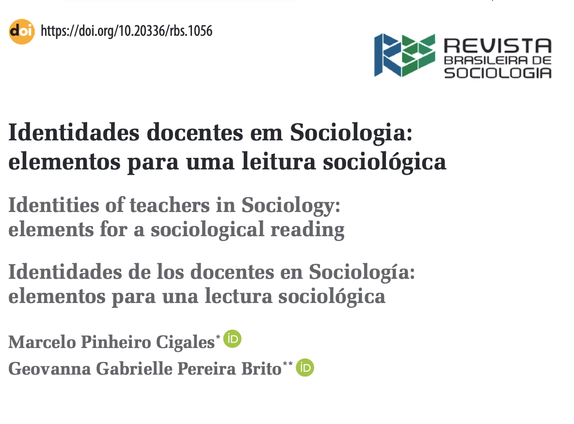 No momento, você está visualizando Identidades docentes em Sociologia