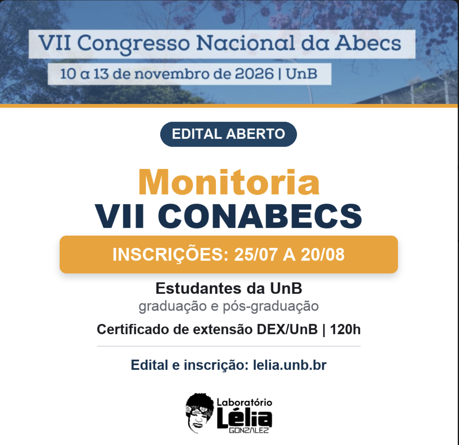 No momento, você está visualizando Monitoria do VII CONABECS – Inscrições abertas